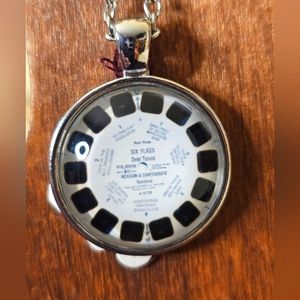 Glass Dome Texas VIEWMASTER necklace